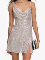 Marlie Pink Crystal Mini Dress Flowering Girl