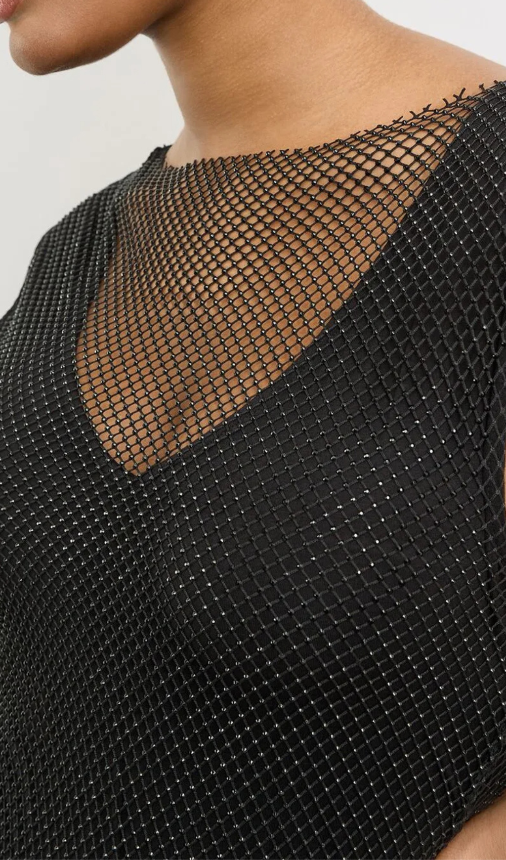 Sleeveless Mesh Shift Midi Dress In Black Flowering Girl