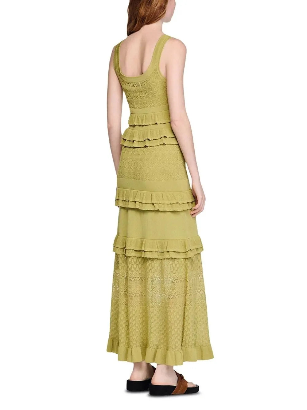 Ruffled Knit Maxi Dress Flowering Girl