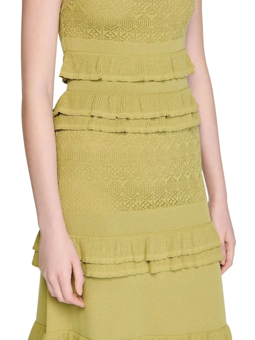 Ruffled Knit Maxi Dress Flowering Girl