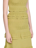Ruffled Knit Maxi Dress Flowering Girl