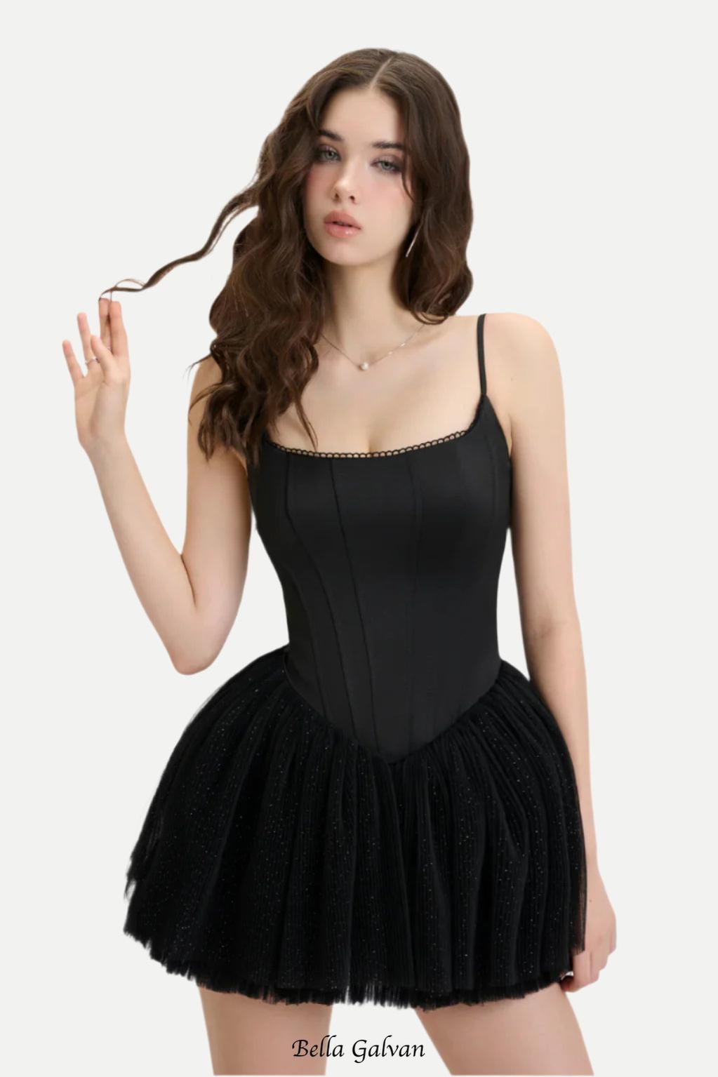 celeste lace bowknot backless mini dress in black Flowering Girl