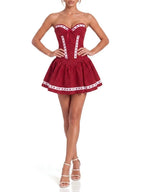 Brelvok Strapless Dot Skirt Set Flowering Girl