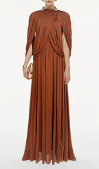 Jodell Pleated Maxi Dress Flowering Girl
