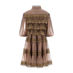 Inès Lace Cut-Out Layered Mini Dress Flowering Girl