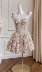 Kyara Strappy Floral Mini Dress Flowering Girl
