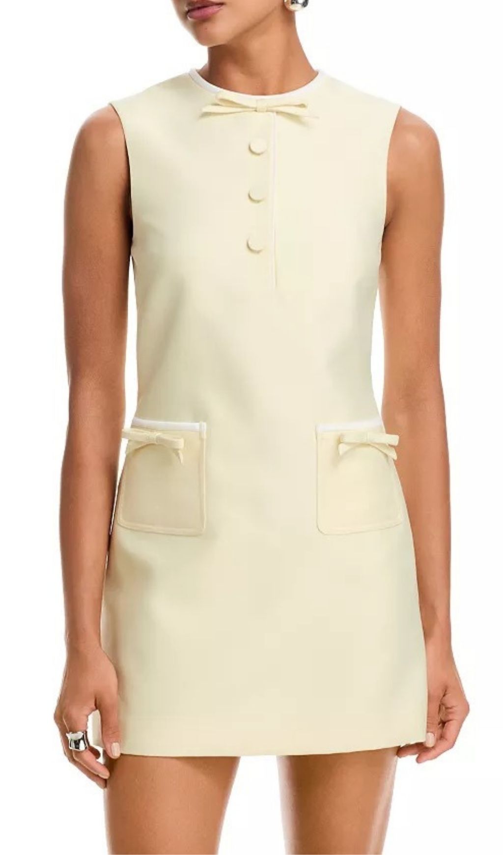Yellow Bow Mini Dress Flowering Girl