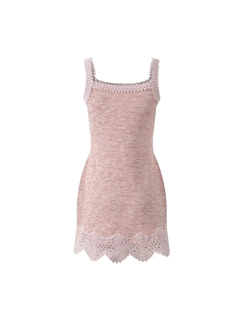 Madlaina Pink Knit Mini Dress Flowering Girl