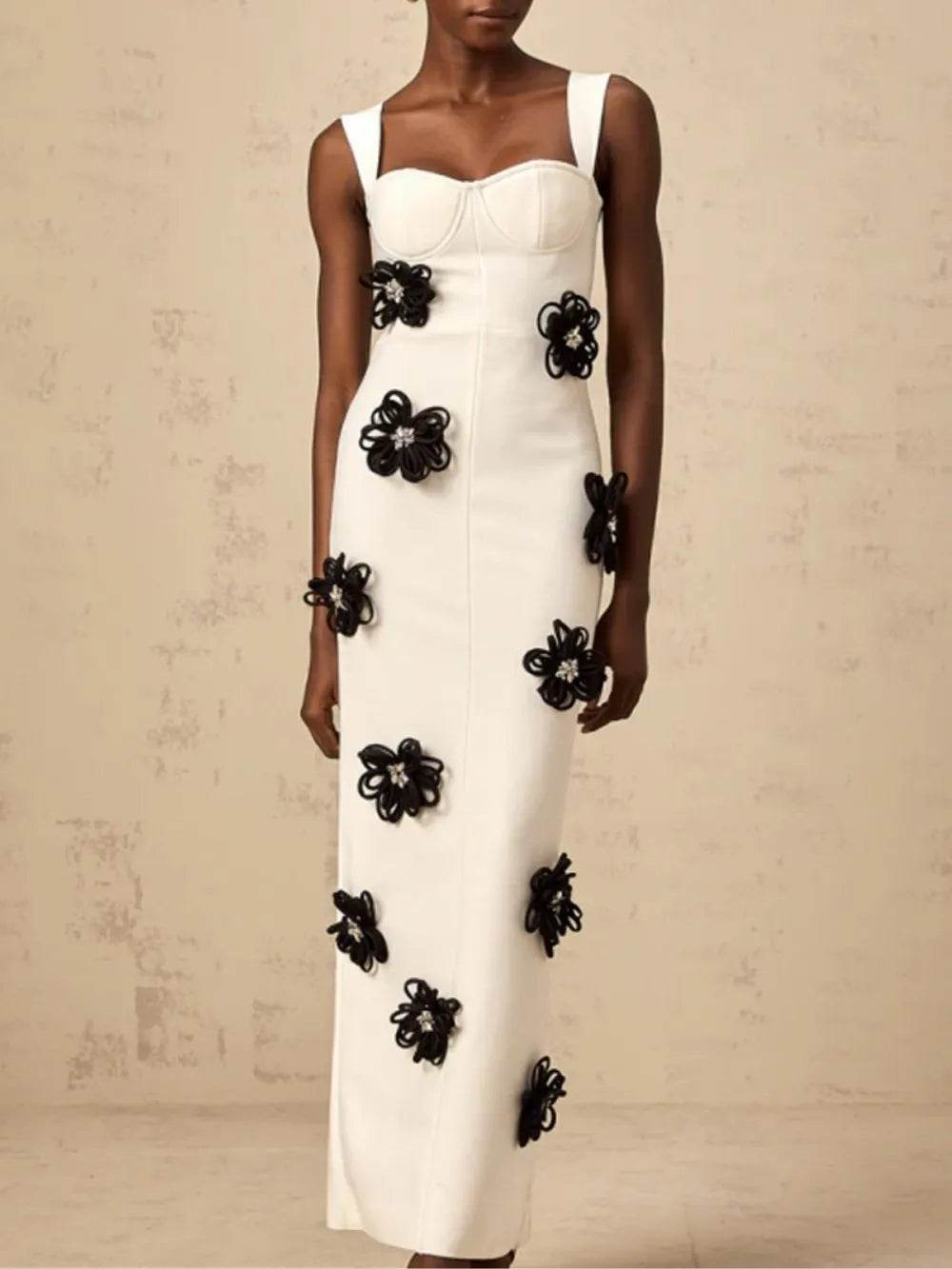 Arely Flower Maxi Bandage Dress Flowering Girl
