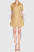 Elborno Gold Embellished Mini Dress Flowering Girl