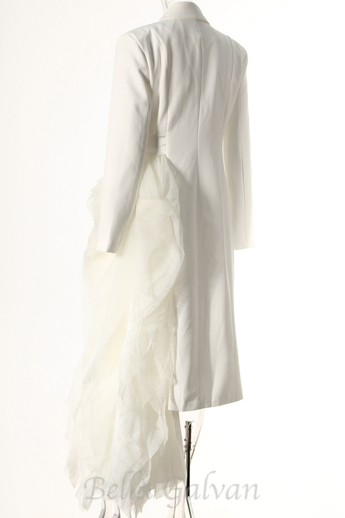 Dataya Mesh Patchwork Coat in White Flowering Girl