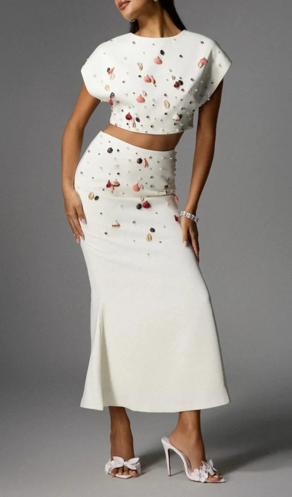 Alaura Seashell Pearl Skirt Set Flowering Girl