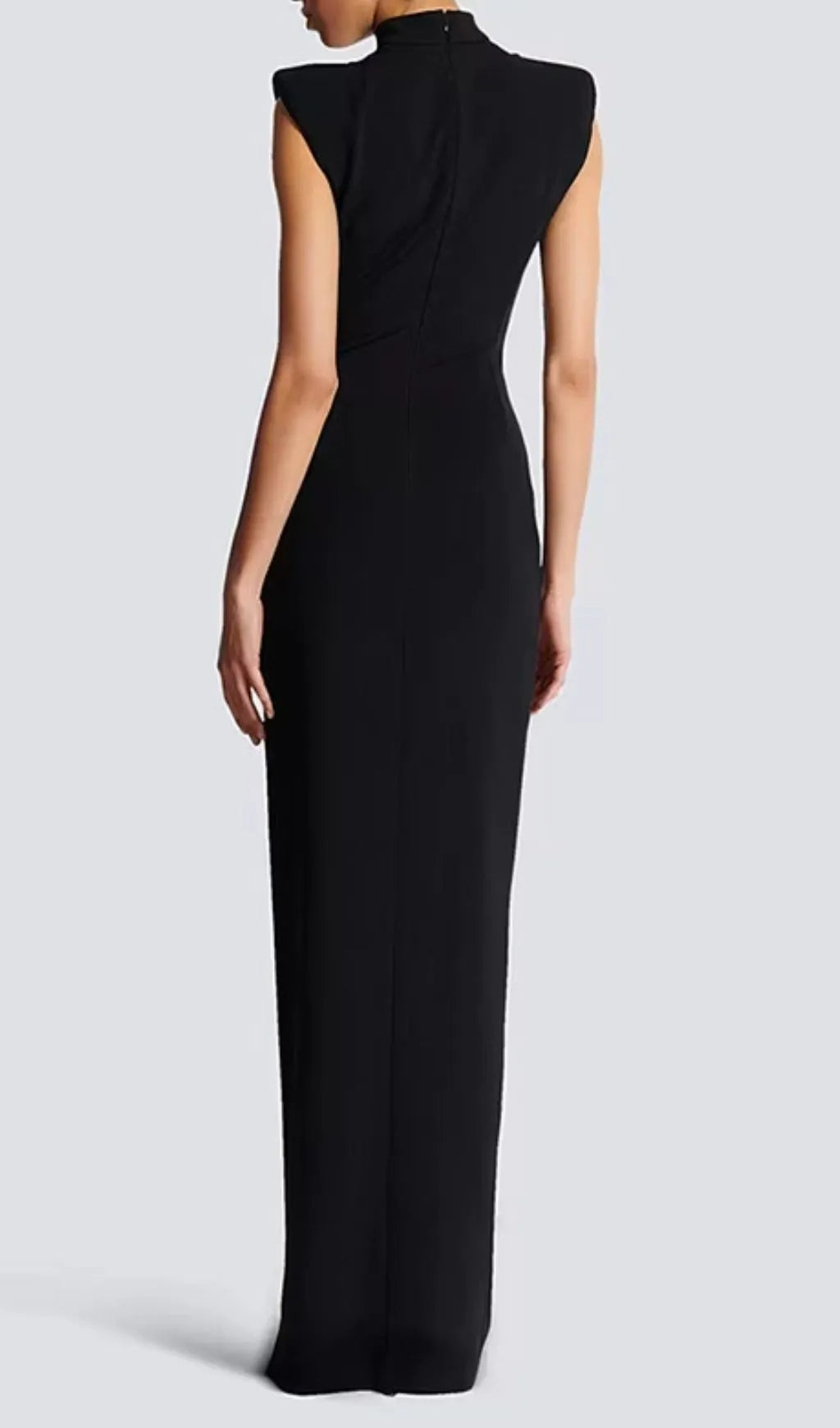 Jendayi Black Zipper Slit Maxi Dress Flowering Girl