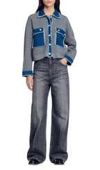 John Mixed Media Cardigan Flowering Girl