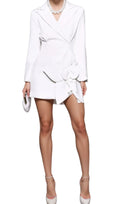 bernice Forina Flower Blazer Dress in white Flowering Girl