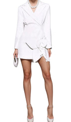 bernice Forina Flower Blazer Dress in white Flowering Girl