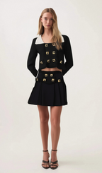Hermine contrast-color jacket & skirt matching set Flowering Girl