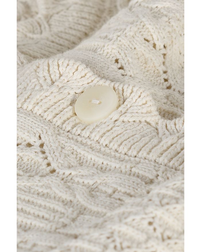 COTTON CROPPED OPEN KNIT CARDIGAN Flowering Girl
