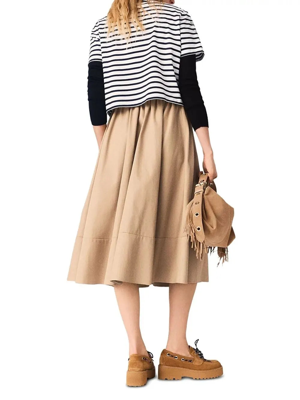 Striped Tee with Rhinestones Flowering Girl