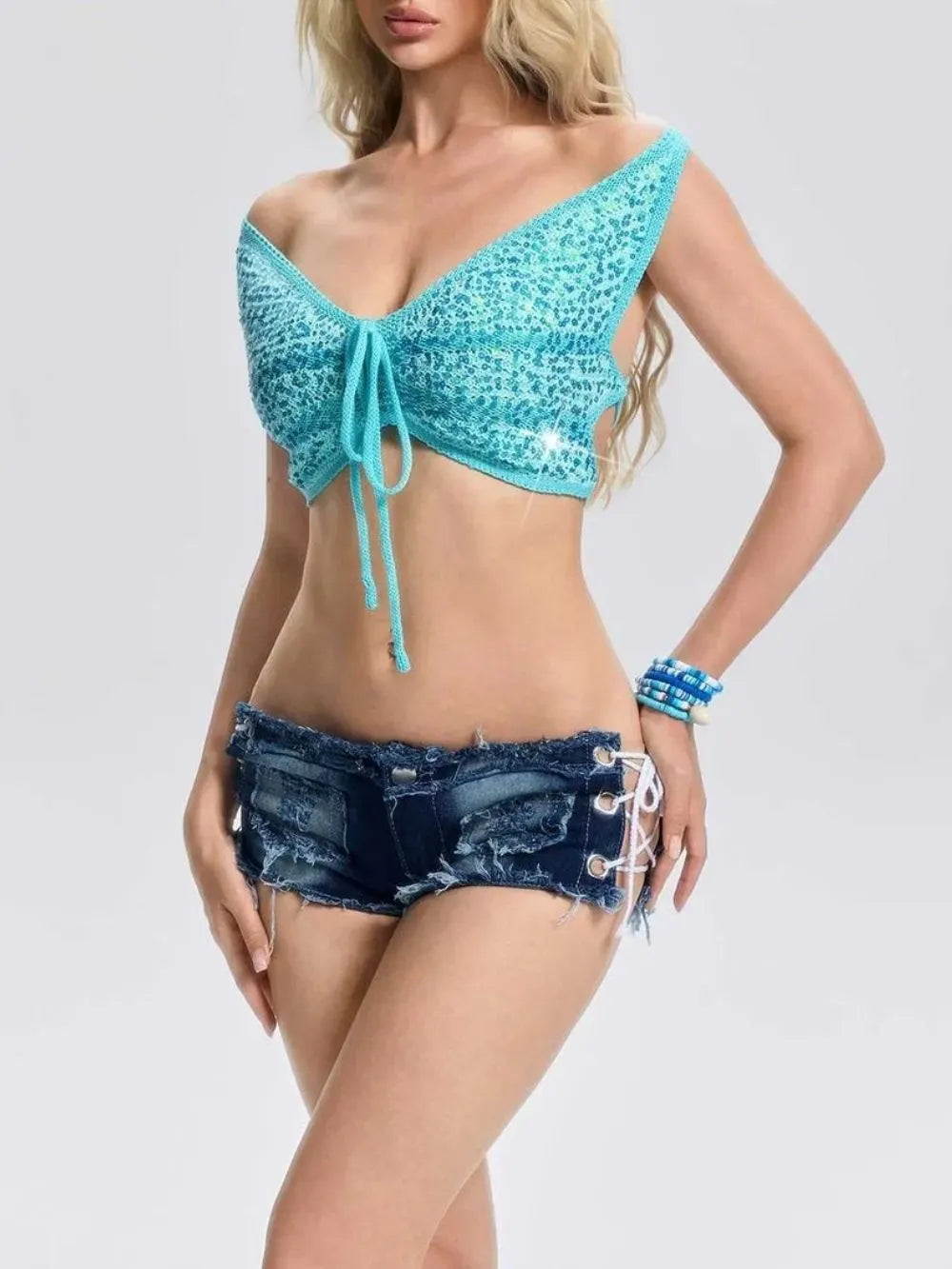 Calestra Knitted Sequin Butterfly Top Flowering Girl