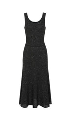Kimbra Black Sleeveless Sequin Knit Midi Dress Flowering Girl