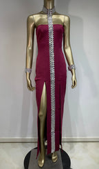 Bubba Bandage Maxi Dress With Diamond Choker And Bracelet Flowering Girl