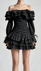 Kimya Off-Shoulder Ruffle Mini Dress Flowering Girl