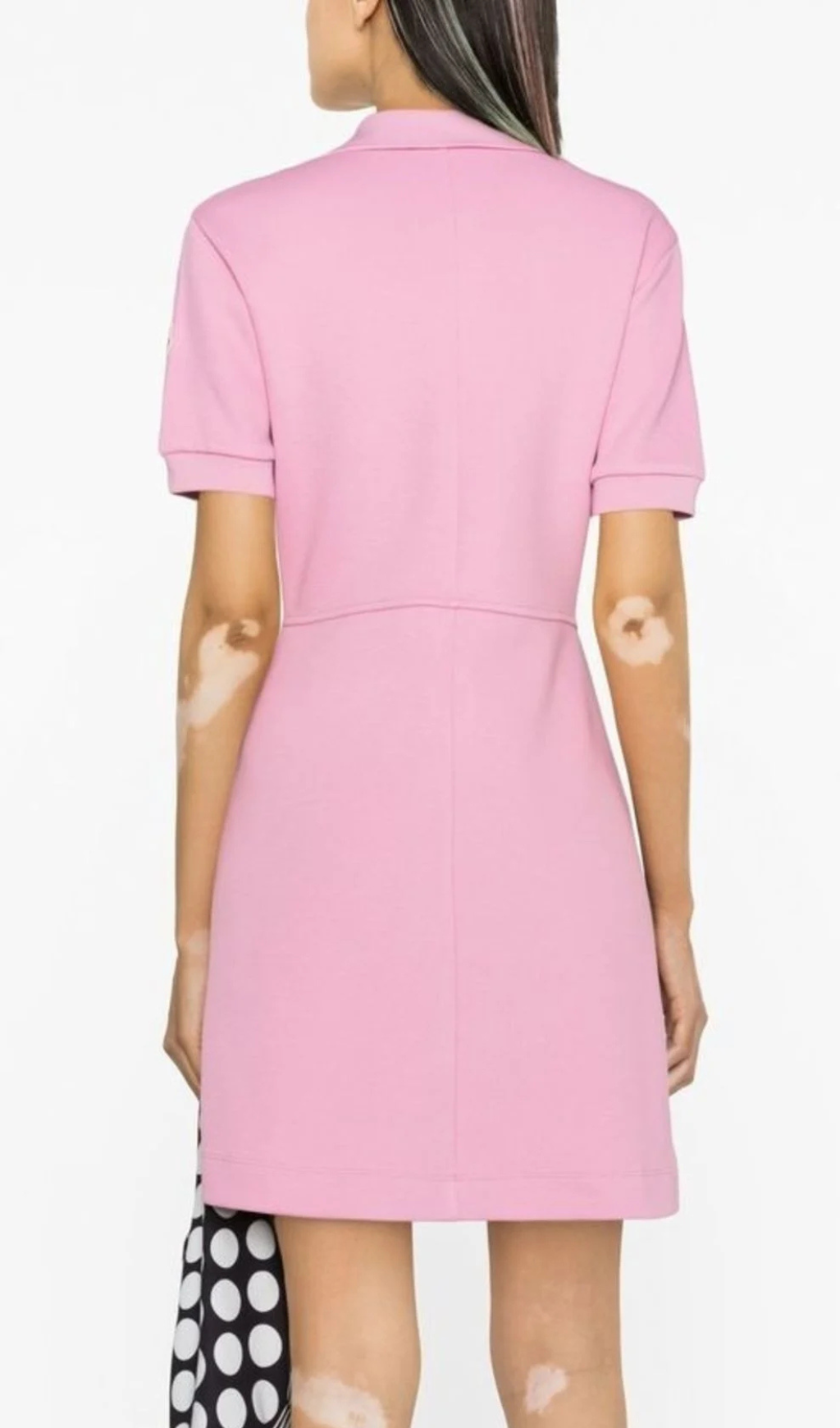 PINK FRONT SLIT ZIPPED MINI DRESS Flowering Girl