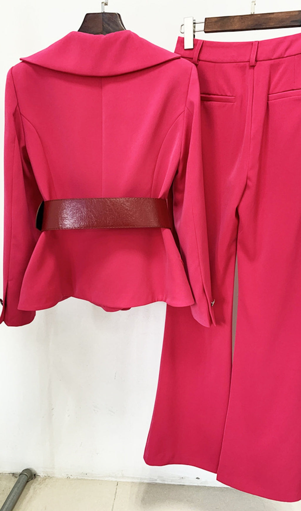 Callison Pink Blazer Trousers Set Flowering Girl