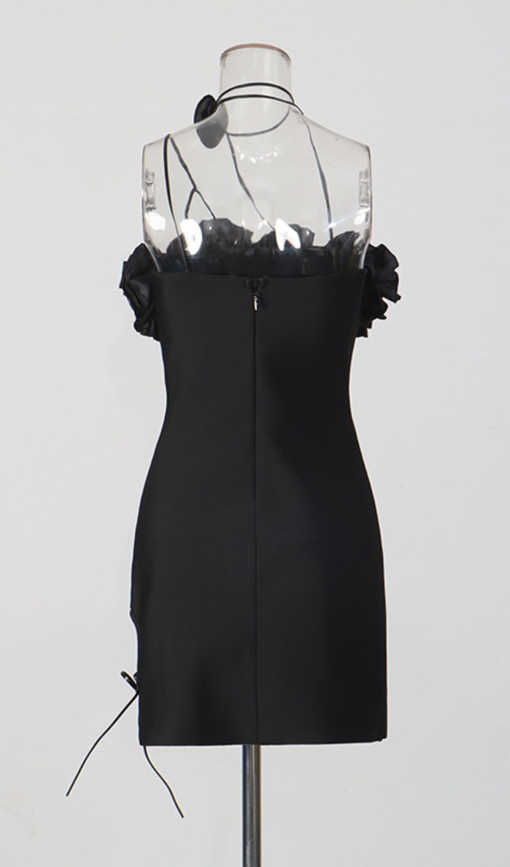 Filippa Black Spaghetti Flower Mini Dress Flowering Girl