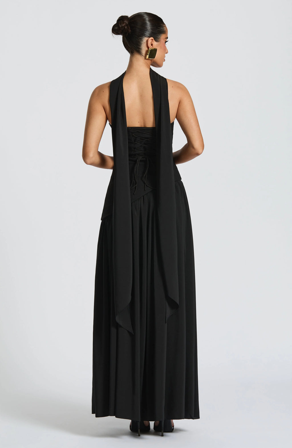 Maliyah Maxi Dress - Black Flowering Girl