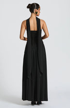 Maliyah Maxi Dress - Black Flowering Girl