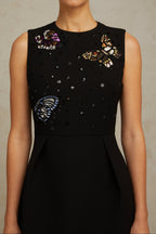 Manon sequined butterfly mini dress in black Flowering Girl