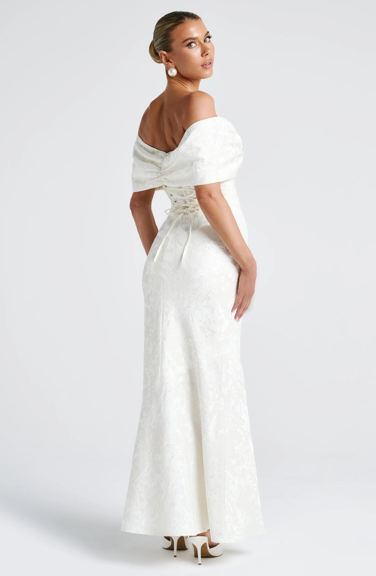 Emberly Maxi Dress - Ivory Flowering Girl
