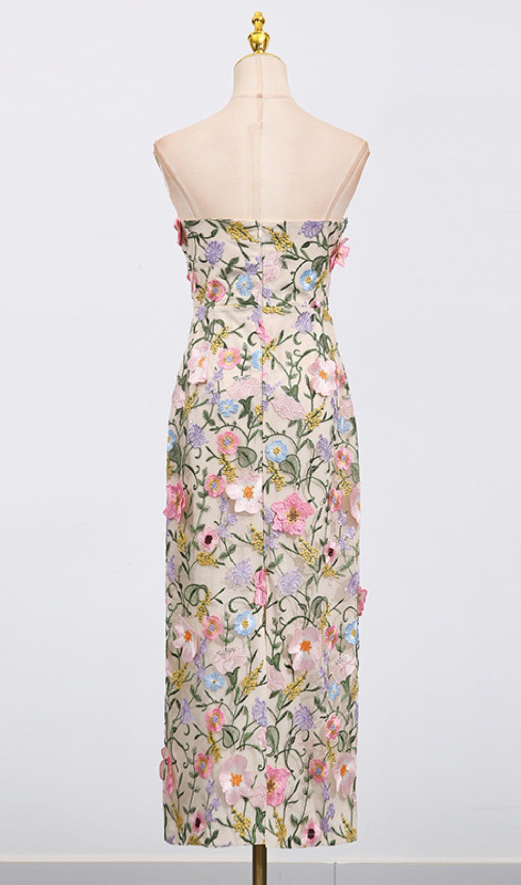 Eiichi Strapless Flower Midi Dress Flowering Girl
