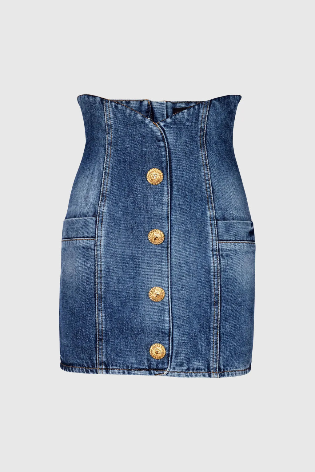 Brittia Button Denim Jacket Flowering Girl
