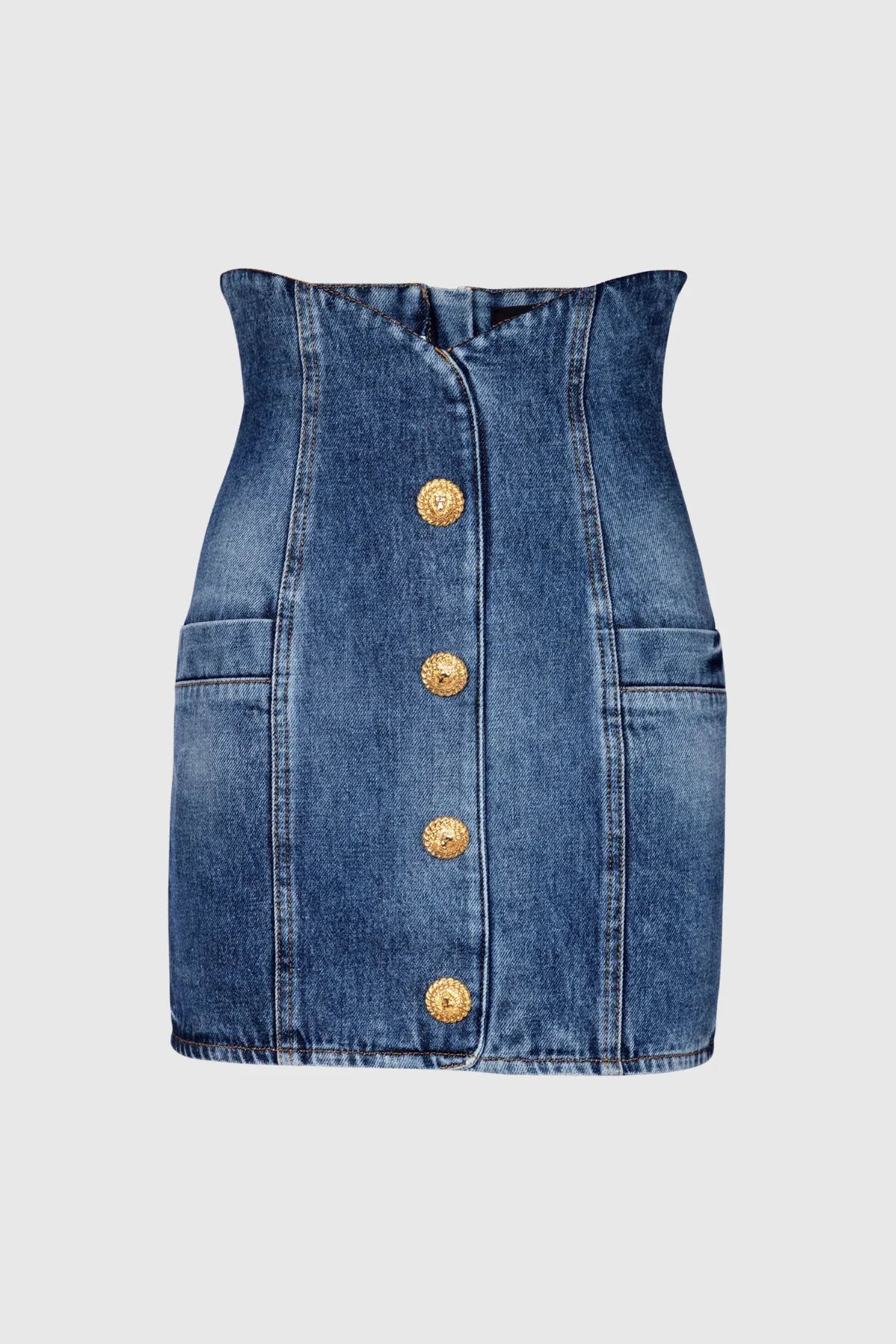 Brittia Button Denim Jacket Flowering Girl