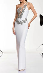 Sirel Diamond Flower Bandage Maxi Dress Flowering Girl