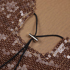 Ardelle Brown Sequin Maxi Dress