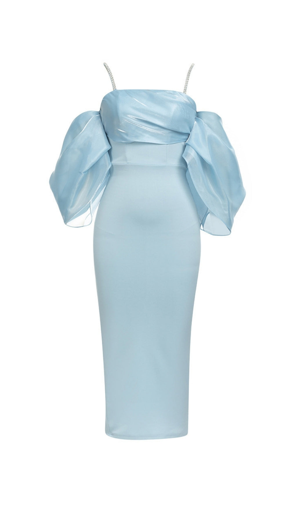 Esila Blue Off-Shoulder Midi Dress Flowering Girl