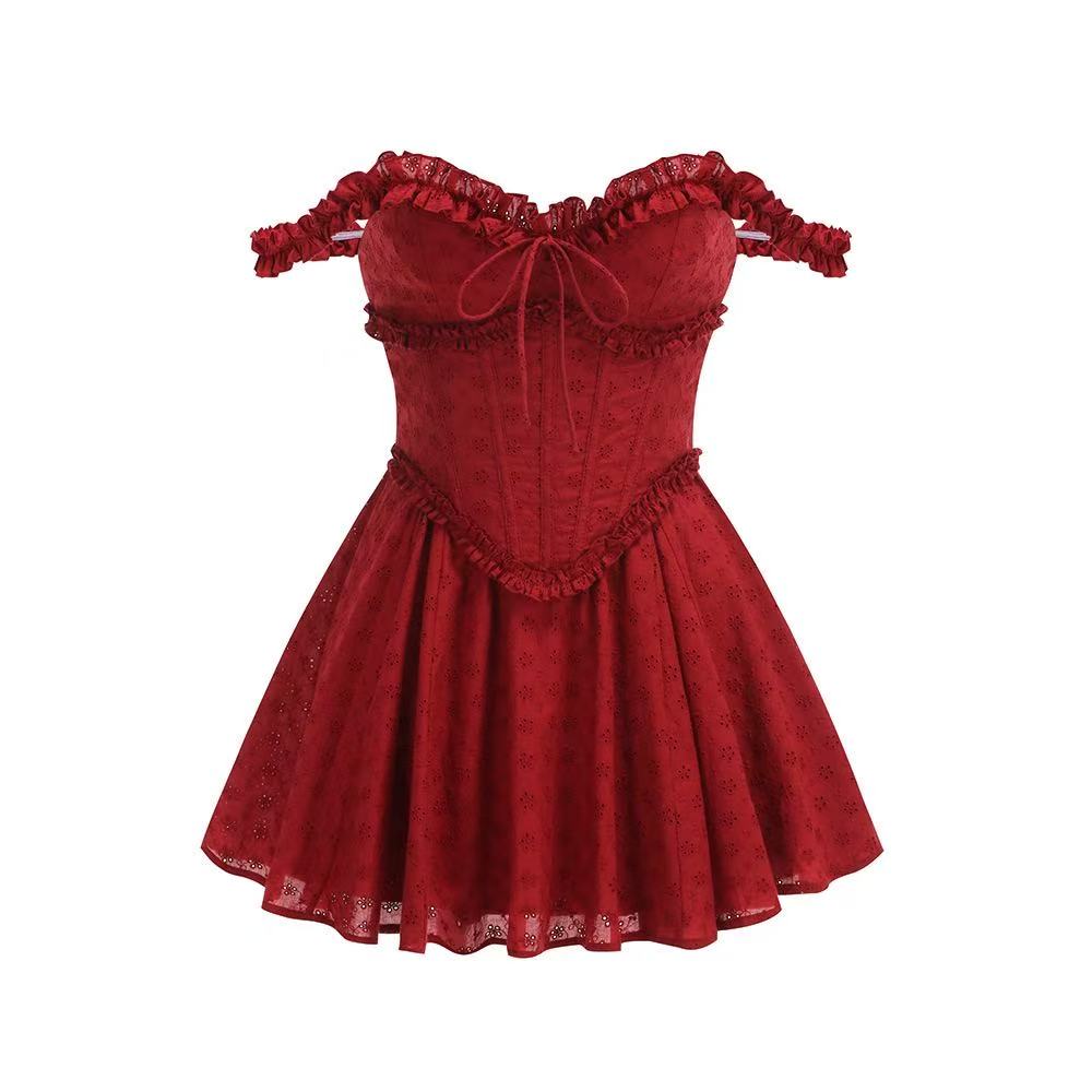 Elva Playsuit - Red Flowering Girl
