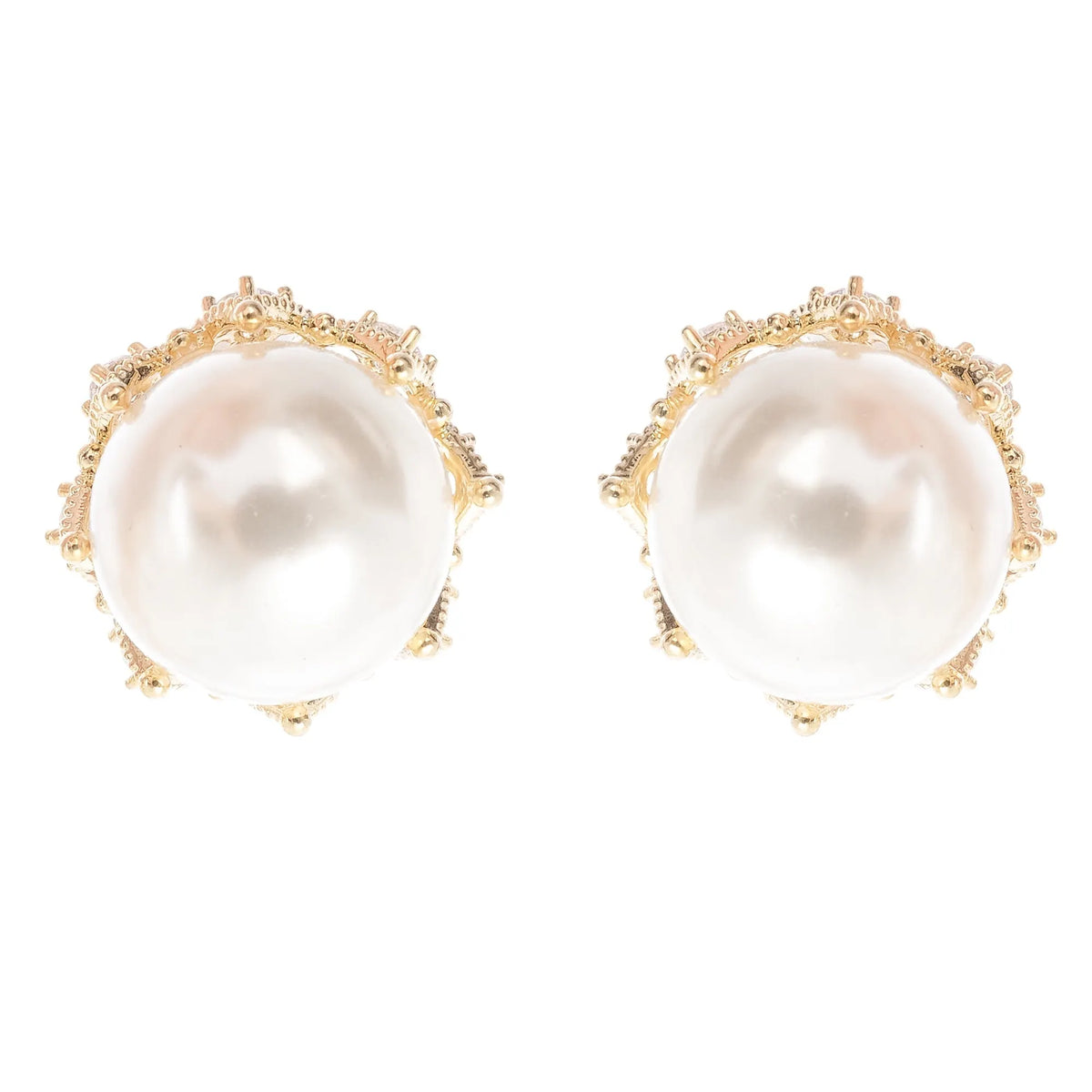 Salome Faux-Pearl Stud Earrings Flowering Girl