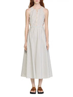 Striped Cotton Maxi Dress Flowering Girl