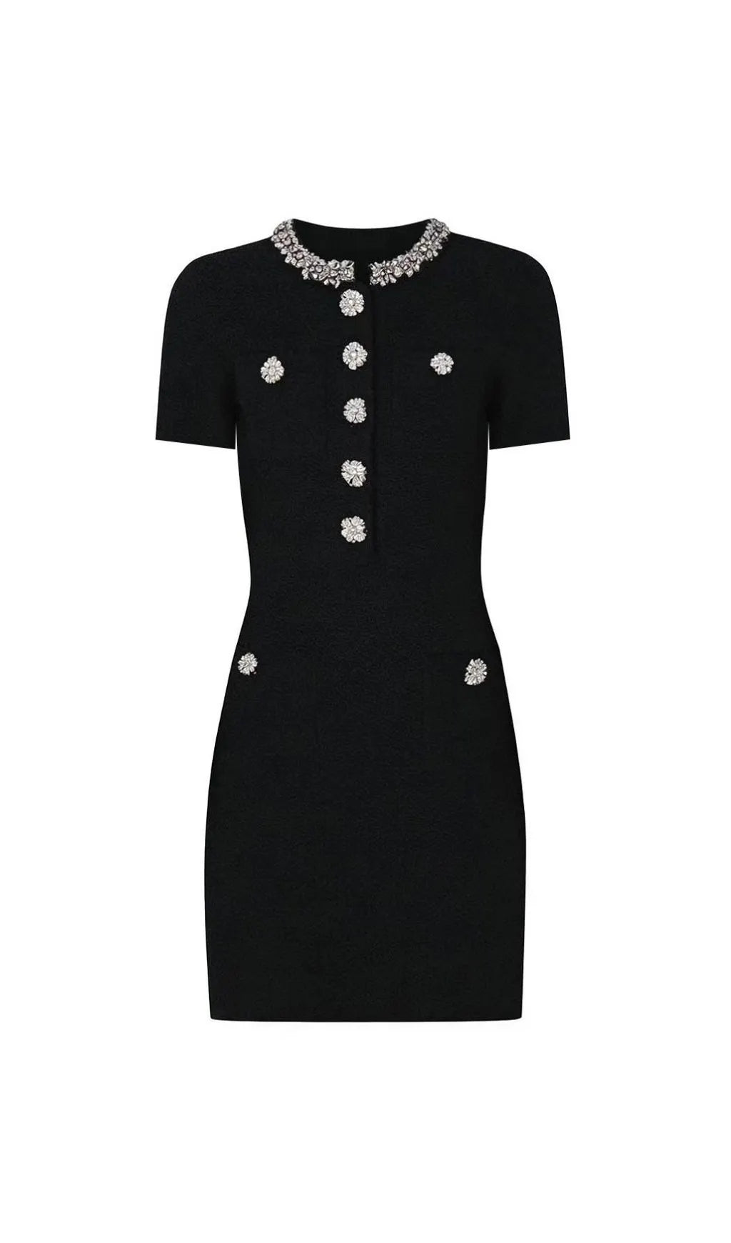 Karsyn Diamante Knit Mini Dress Flowering Girl