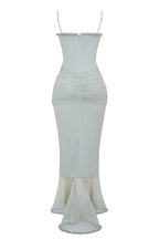Taylor Ruffled Mesh Maxi Dress - Blue Flowering Girl