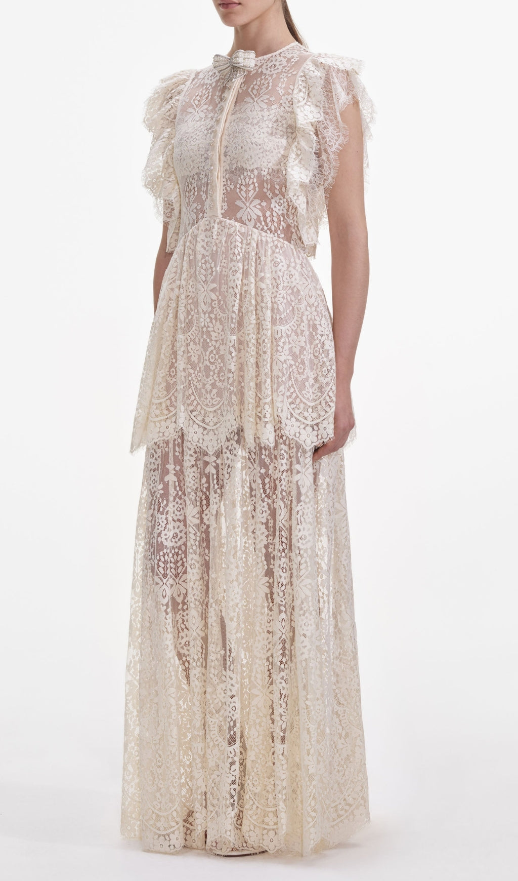 Tiered Lace Maxi Dress Flowering Girl