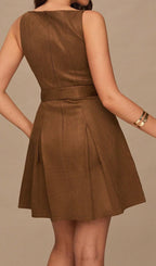Lanica Sleeveless Pleated Mini Dress Flowering Girl
