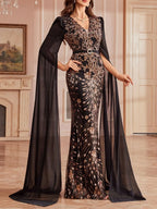 Maybelle Sequin V-Neck Maxi Dress Flowering Girl