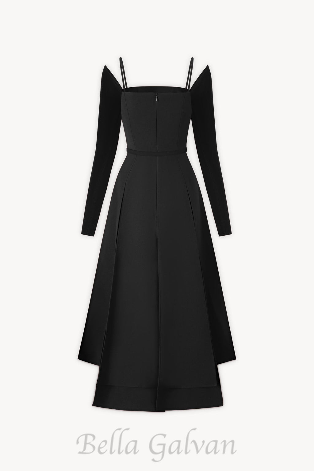 PHANTOM Fringed Midi Dress in black Flowering Girl