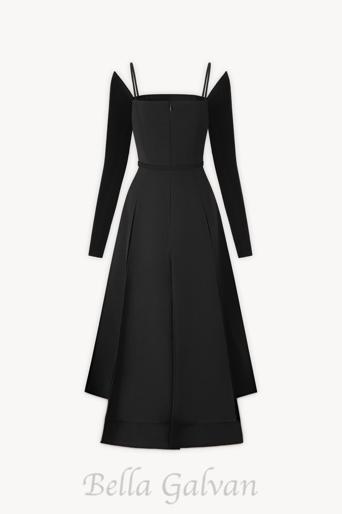 PHANTOM Fringed Midi Dress in black Flowering Girl